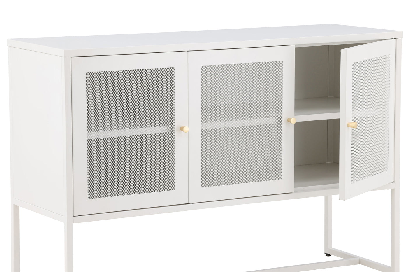 FjÃ´rd - Dressoir Wit 120cm - Staal - Malla