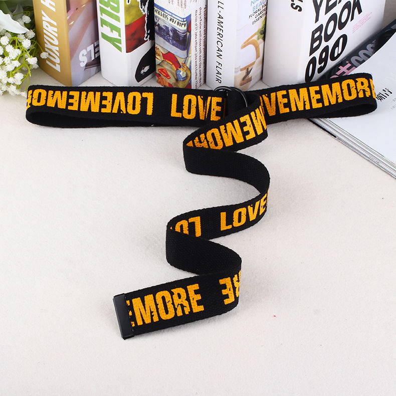 Rofuka - Nylon riem met letters