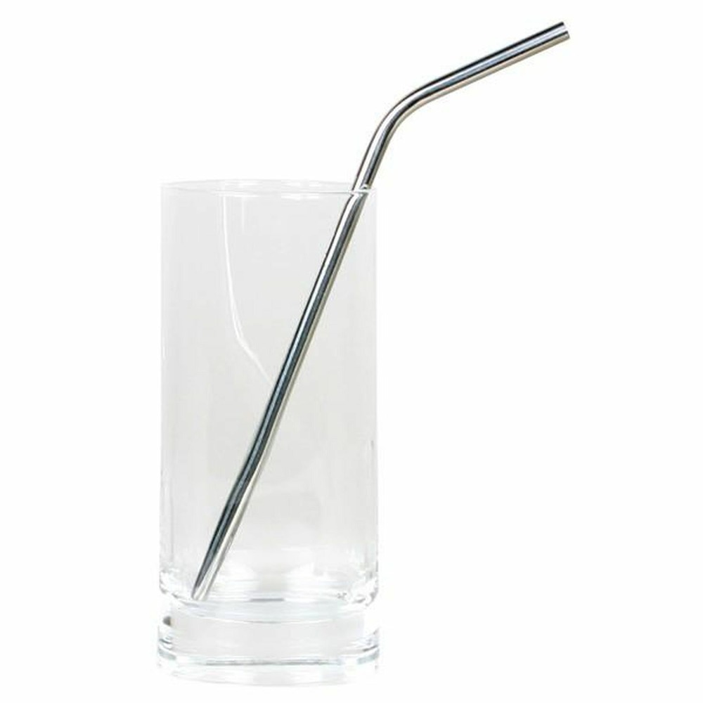 16 pailles réutilisables en inox 21 cm