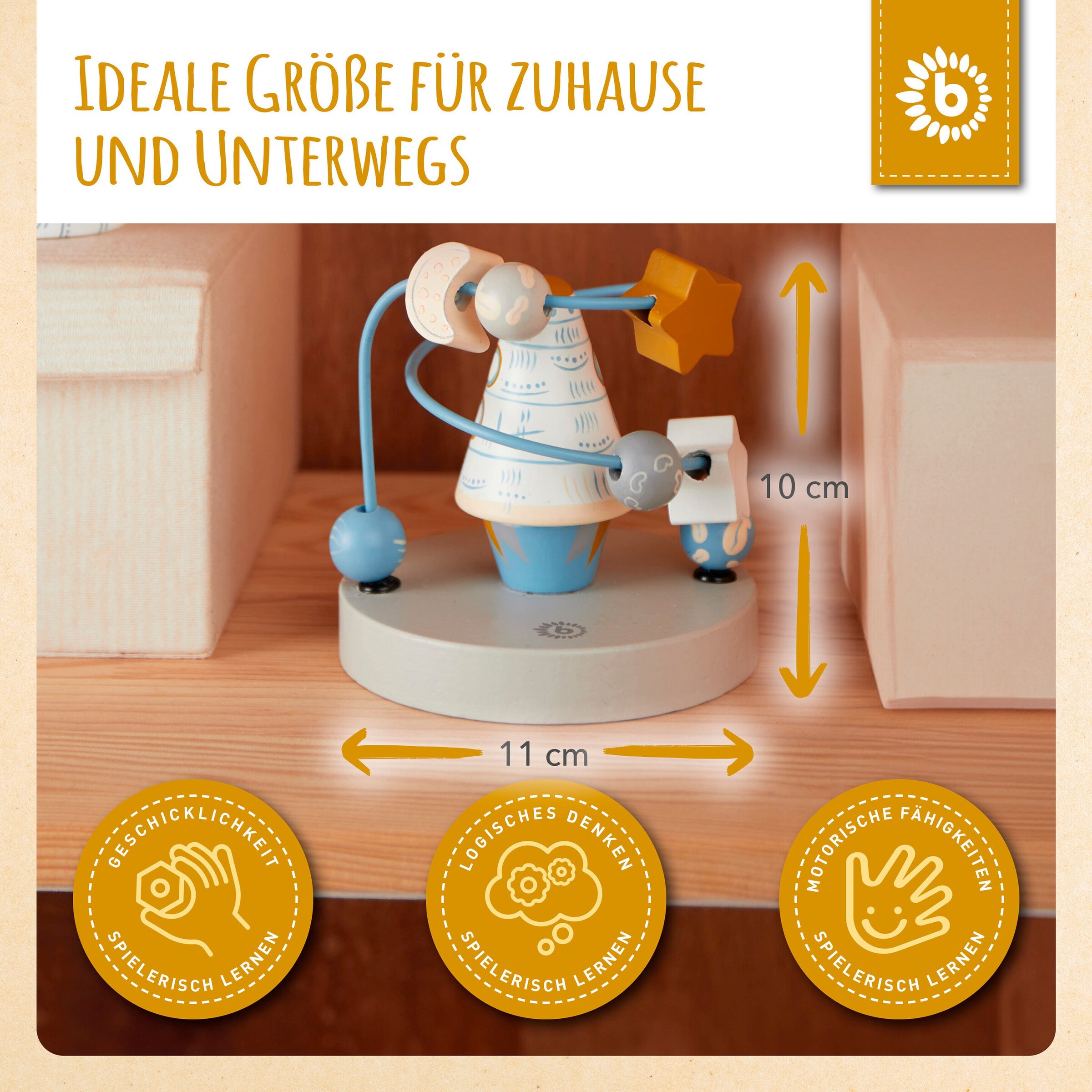Bieco Motorikschleife Rakete - ab 12 Monate Blau
