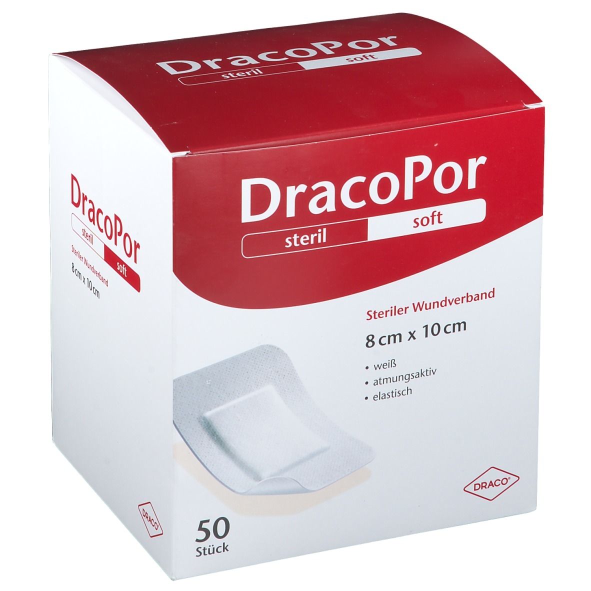 DracoPor Wundverband 8 cm x 10 cm steril
