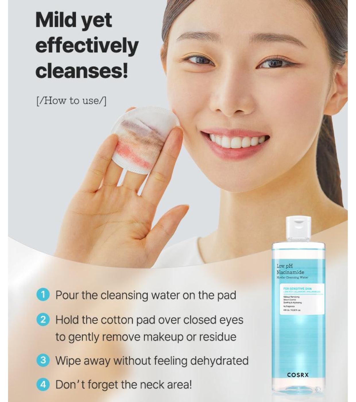 COSRX - Água Micelar de Limpeza com Niacinamida Low PH