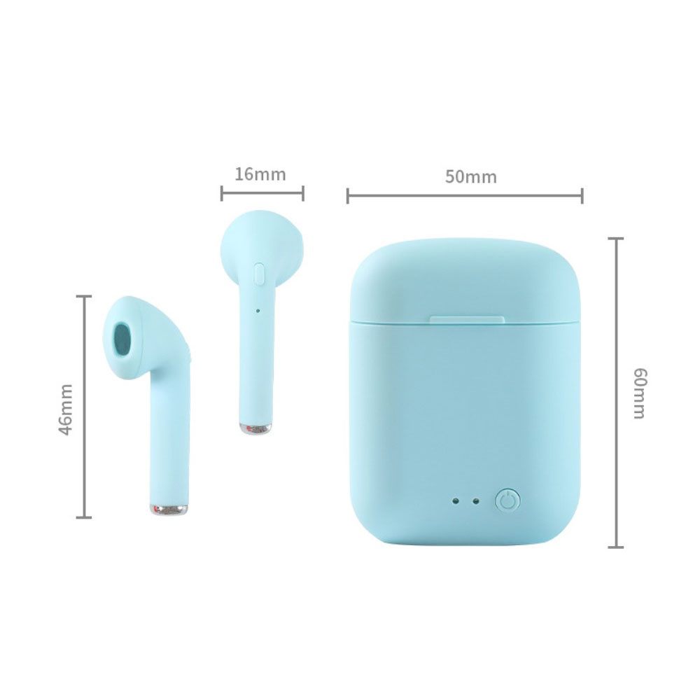 Kabellose TWS Bluetooth 5.0 In-Ear Kopfhörer True Wireless Headset mit Ladecase (300mAh) - Blau