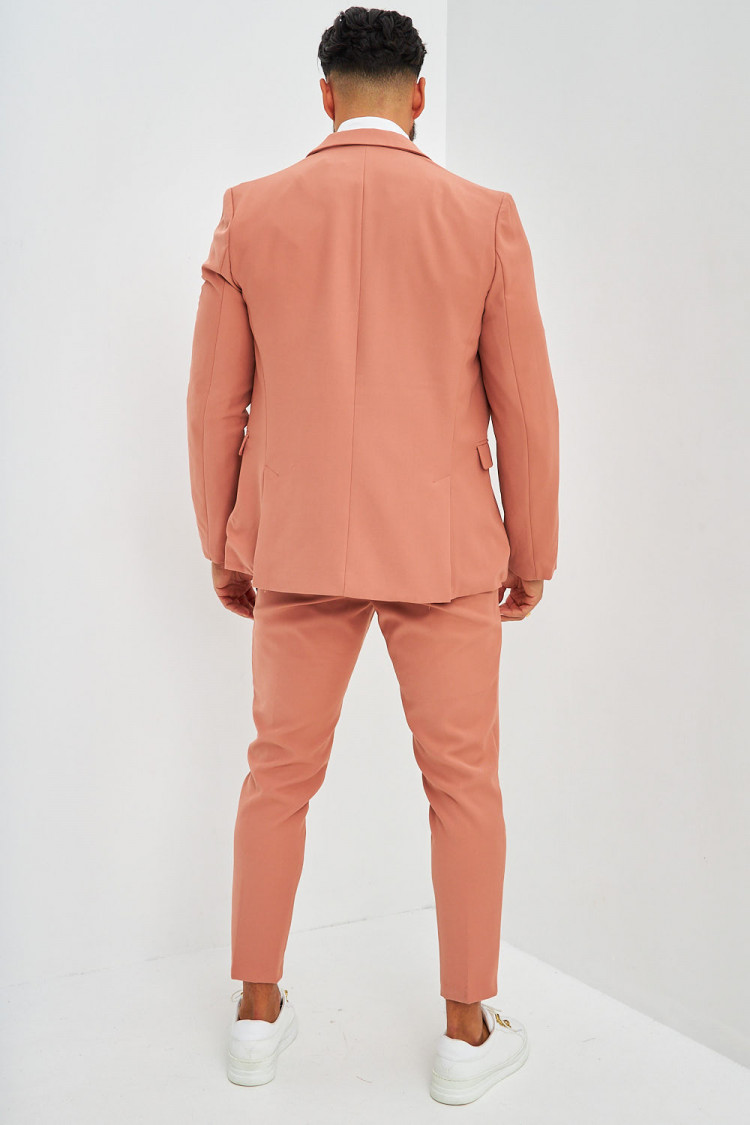 Costume 2 pièces veste et pantalon rose