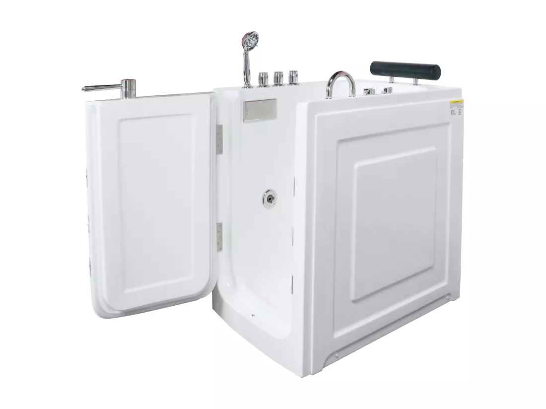 Baignoire balnéo avec porte - 1 place assise - 220L - 101,5 x 69 x 99 cm - BARUVA