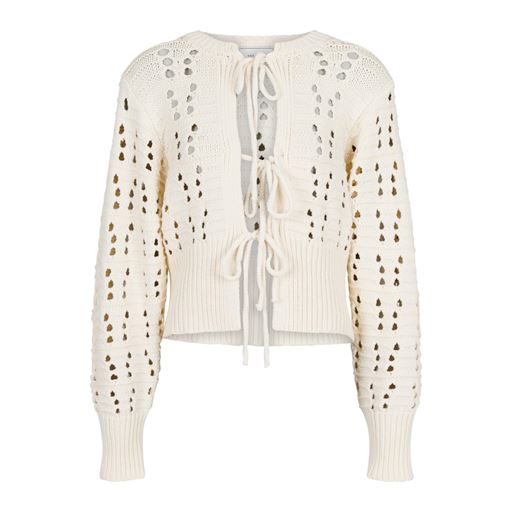 Neo Noir Bethie Knit Cardigan, Creme, 42