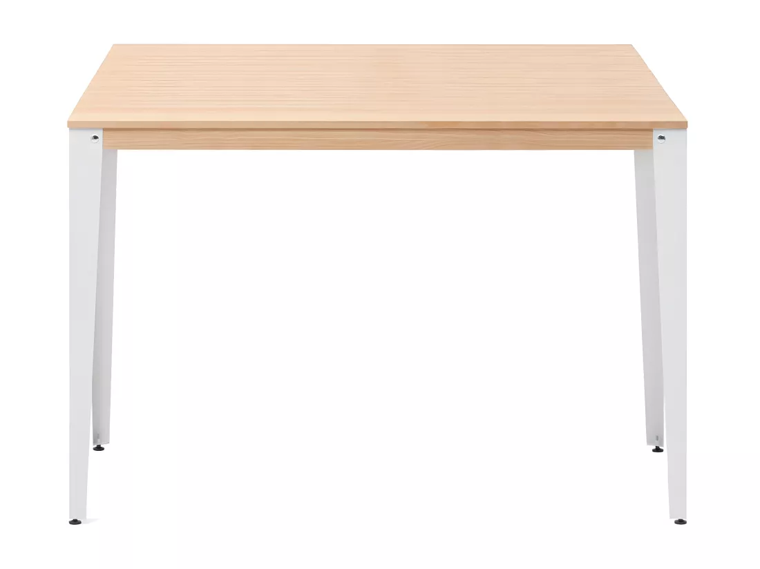 Table Mange debout Lunds 80X160x110cm Blanc-Naturel. Box Furniture