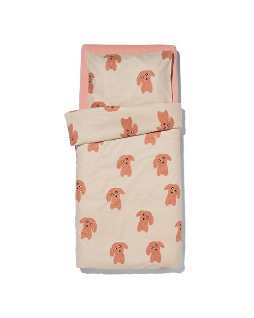 housse de couette bébé 120 x 150 flanelle cœurs rouge