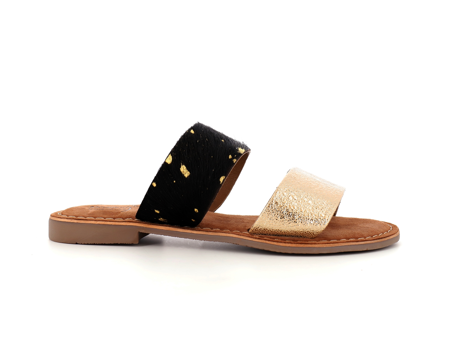 Metamorf ose-NABIME Cuir Noir Or