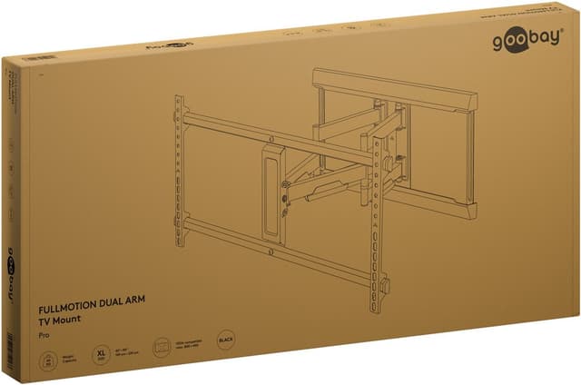 TV-vægbeslag Pro FULLMOTION (XL), sort