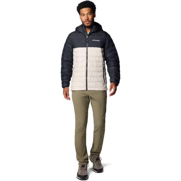 Doudoune randonnée COLUMBIA POWDER LITE II HOODED JACKET DARK STONE/BLACK