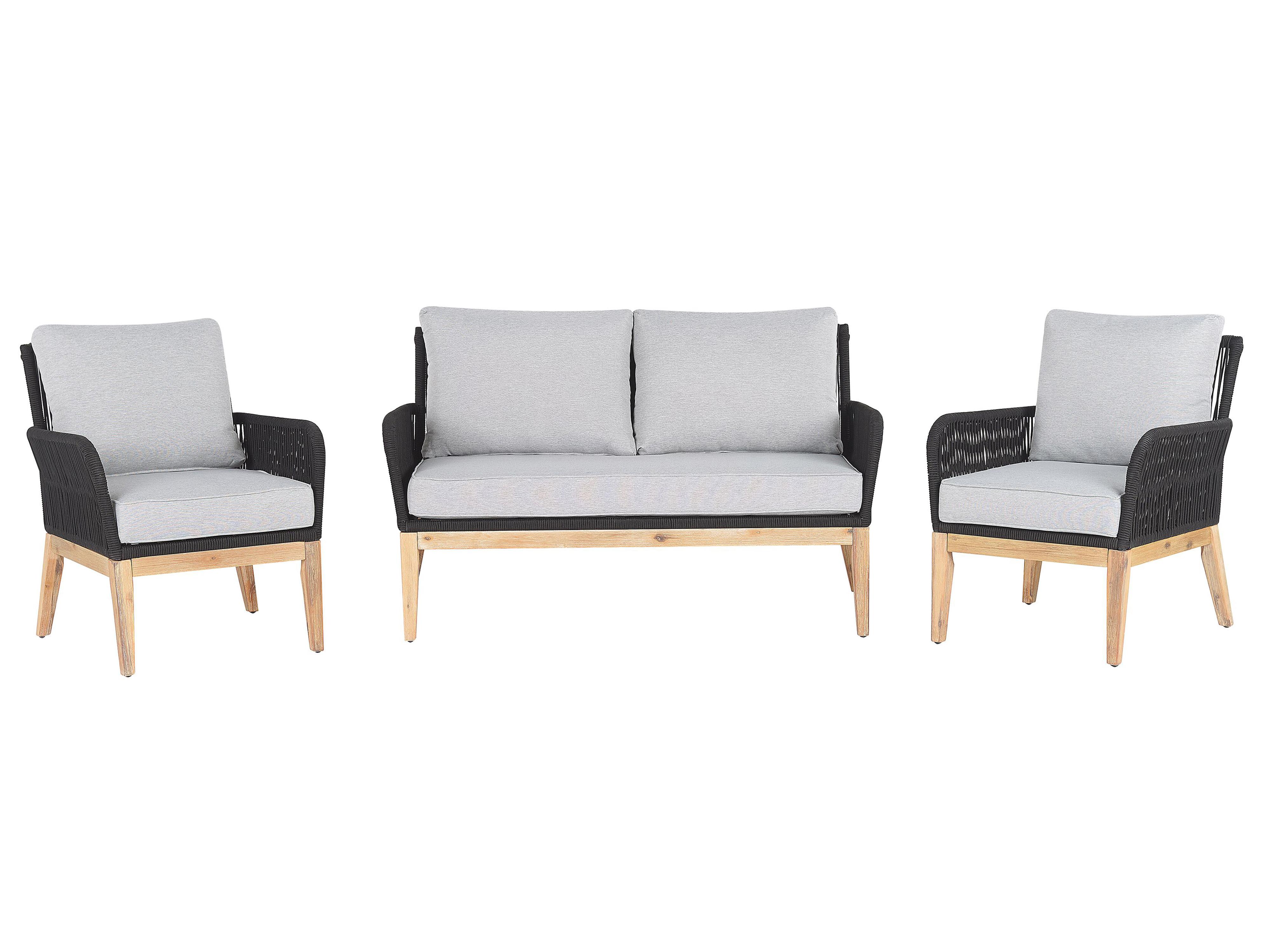 Loungeset met tafel 4-zits MERANO Acaciahout Grijs