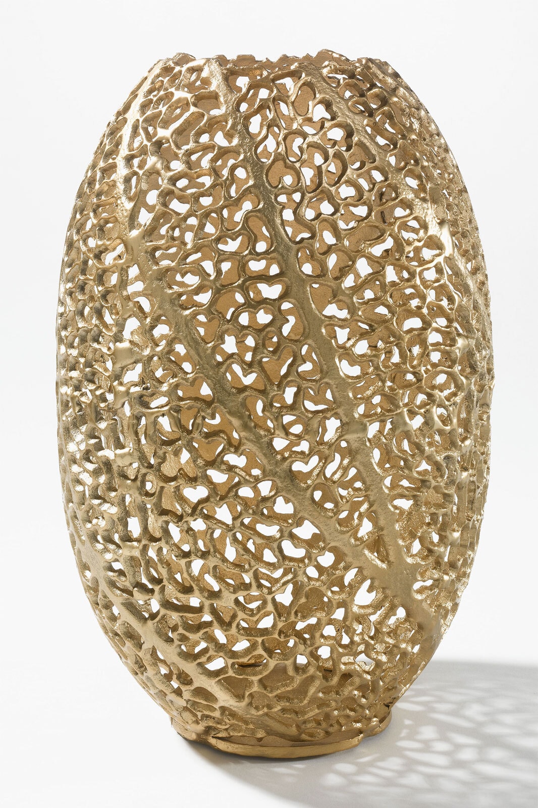 casaNOVA Windlicht 28 cm goldfarbig
