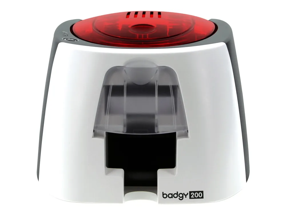 Badgy 200 - Plastikkortprinter - farve - blæksubliminering/termisk transfer - CR-80 Card (85.6 x 54 mm) - op til 325 kort/time (mono) / op til 95 kort/time (farve) - kapacitet: 40 kort - USB 2.0
