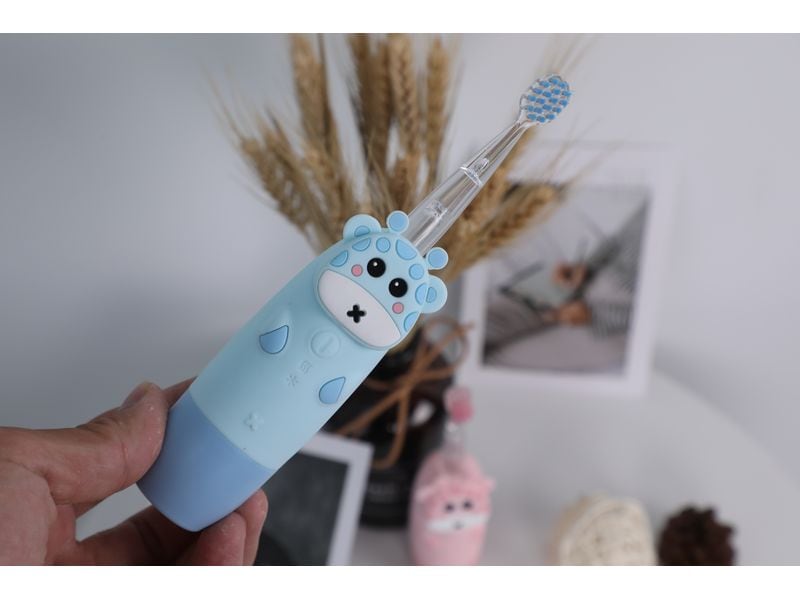 innoGIO Sonic Zahnbürste Giraffe Blau Schallzahnbürste für Kinder