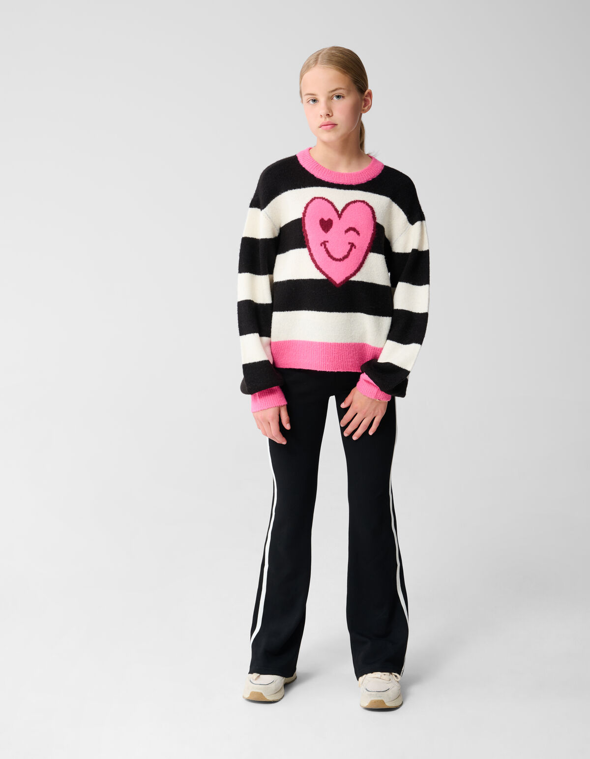 Sporty Flared Broek Zwart