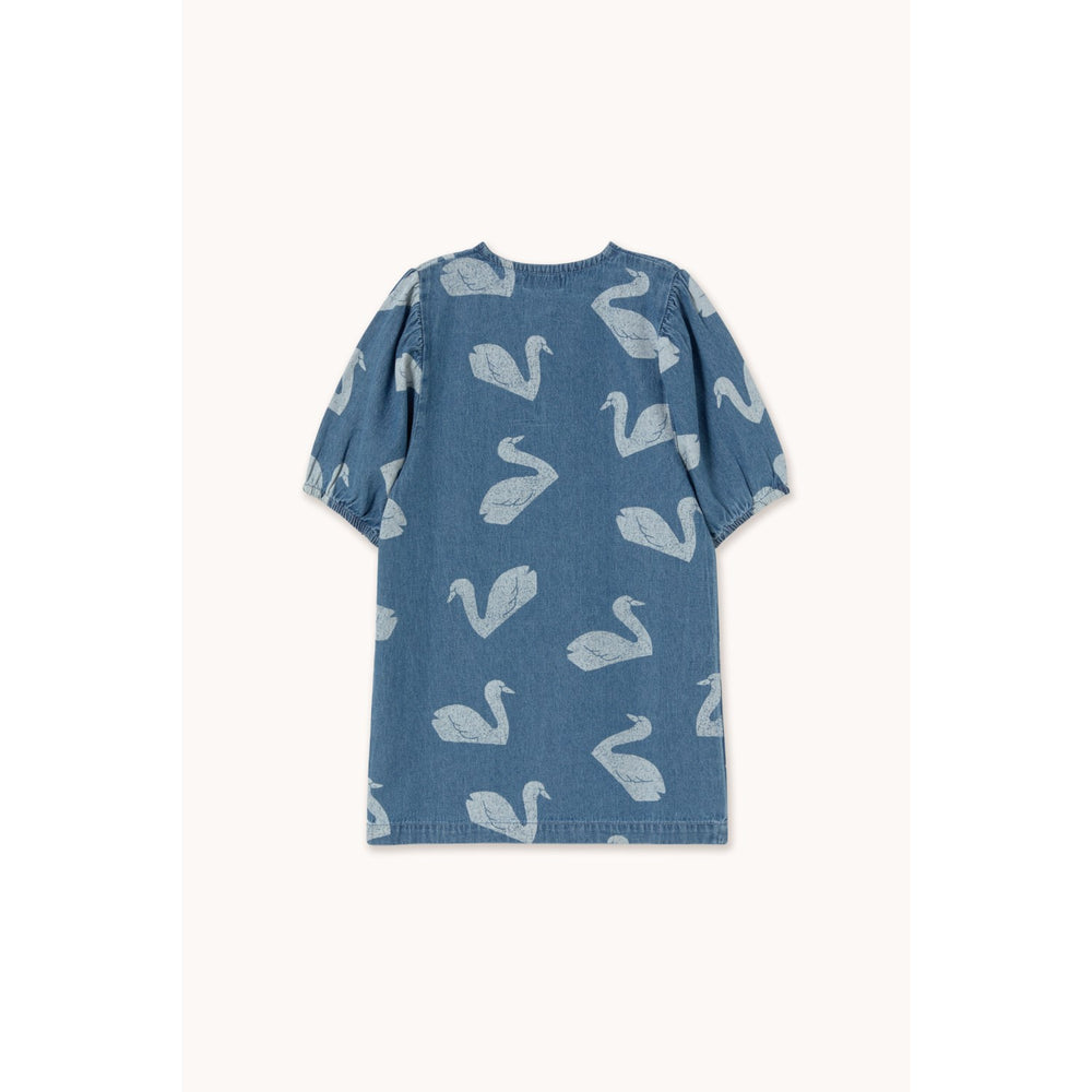 Køb TinyCottons Medium Wash Denim Big Swans Kjole