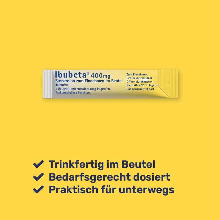 Ibubeta 400 mg Suspension zum Einnehmen im Beutel, 20 St