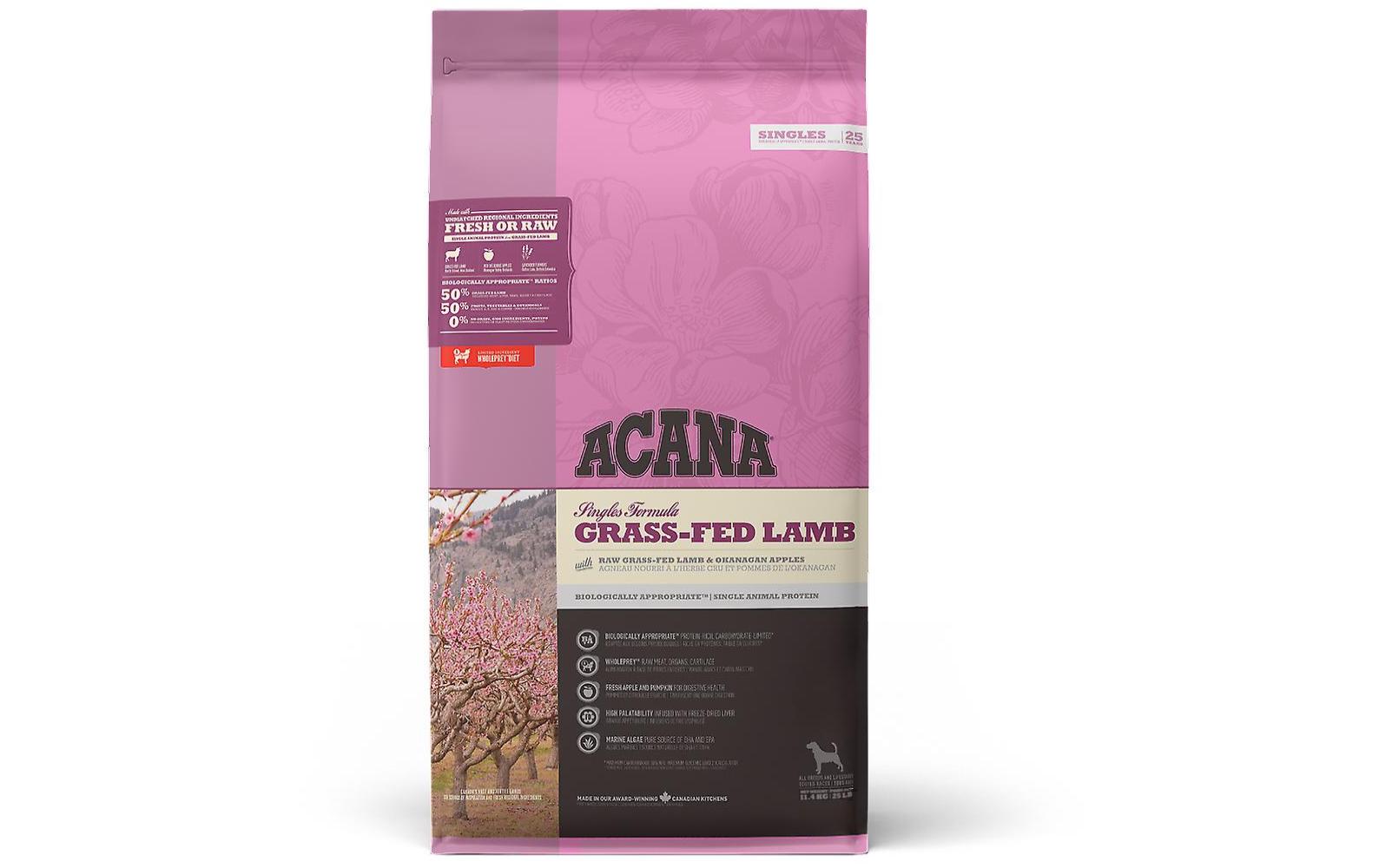 Trockenfutter Singles Grass-fed Lamb Recipe 11.4 kgTrockenfutter für Hunde aller Rassen und Altersstufen