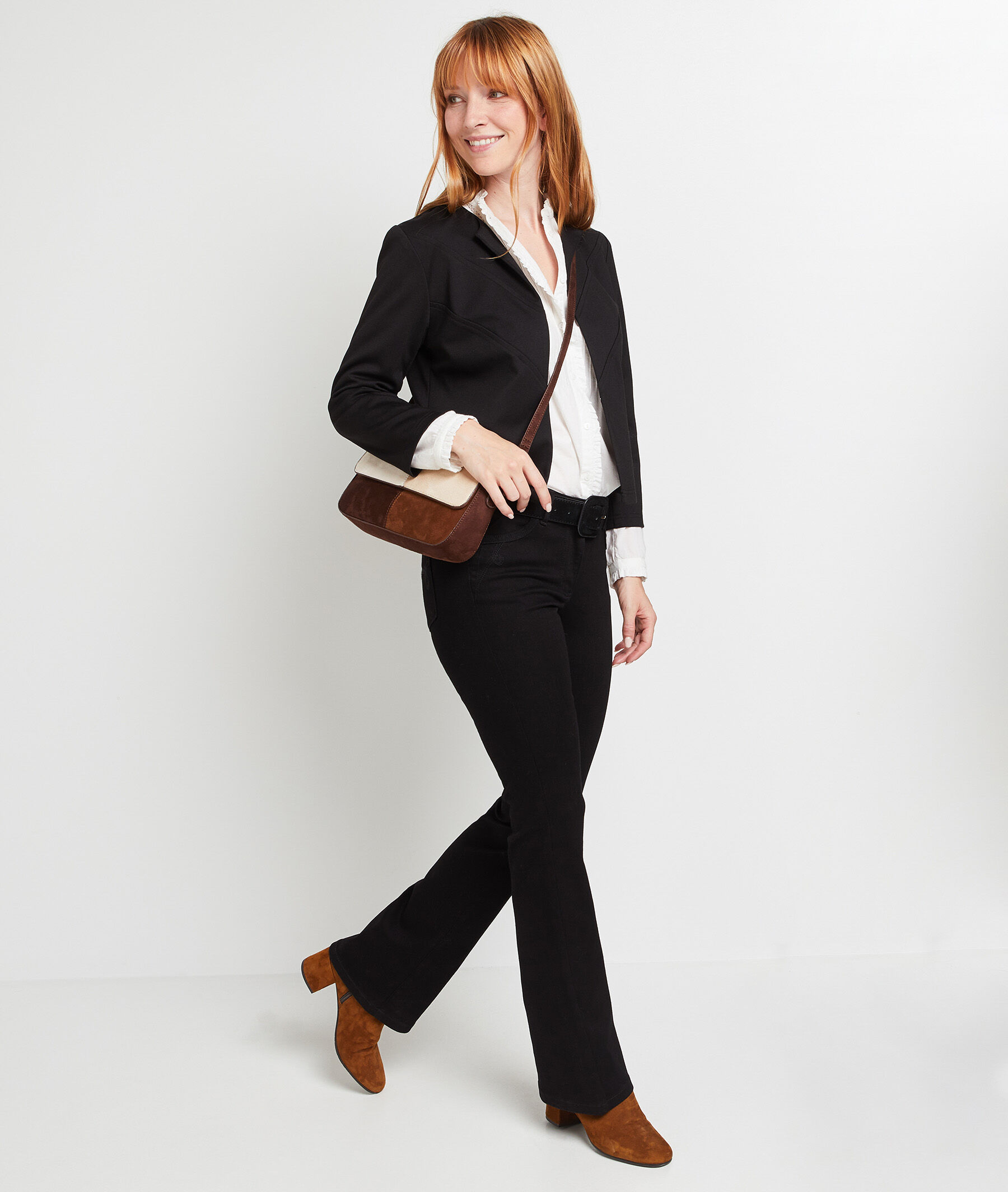 Boléro en maille femme - NOIR