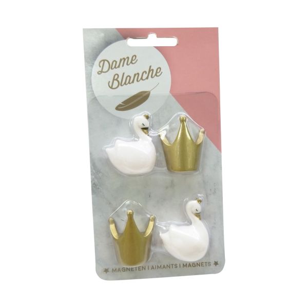 Atelier Pierre Dame Blanche Magneetjes Peach 4 Stuks