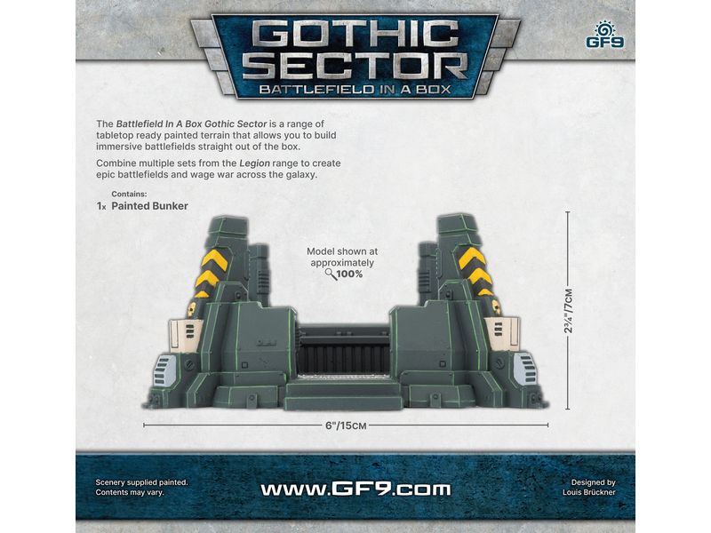 Gale Force Nine Gelände Gothic Sector: Legion Bunker Vorbemaltes Gelände für Miniaturen-Spiele