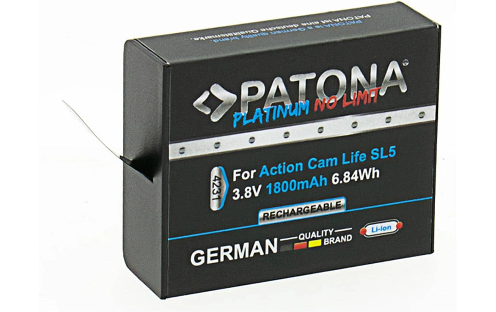 Videokamera-Akku Life SL5Wiederaufladbarer 1800 mAh Akku für Life SL5