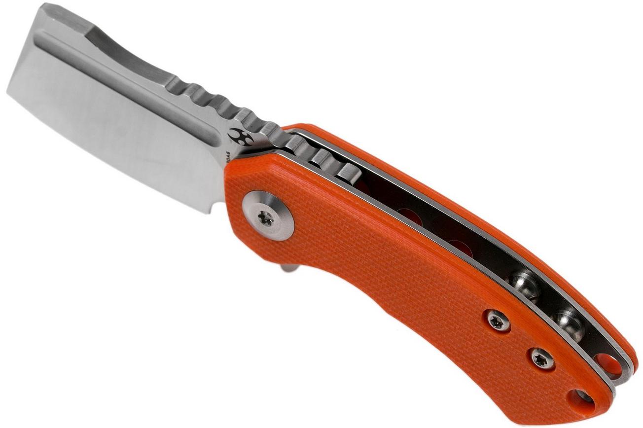 Kansept Mini Korvid T3030A6 Satin, Orange G10 zakmes, Justin Koch design