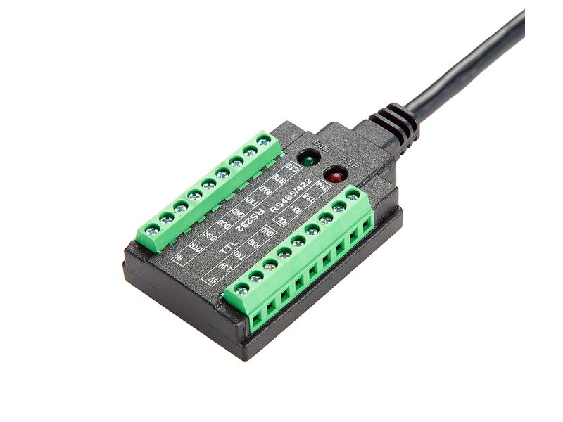 Exsys Schnittstellenkabel USB EX-13003 USB zu 1S Seriell RS-232/422/485/TTL Kabel mit Terminal Block, 1.0 m (FTDI Chipsatz)