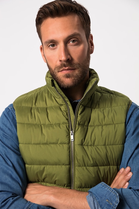 Steppweste, Outdoor, Stehkragen, Zipper, bis  8 XL