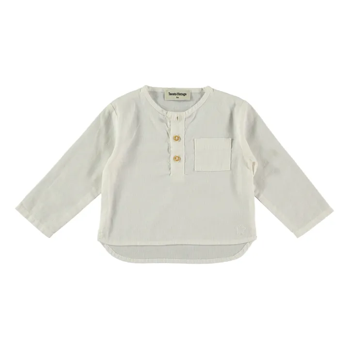 Tocoto Vintage Chemise Baby Col Mao | Ecru