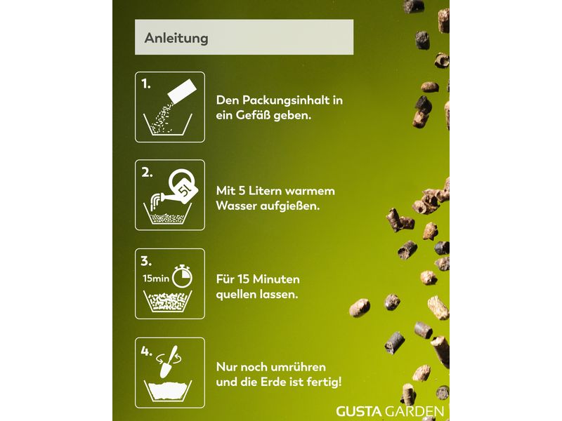 Gusta Garden Pelletierte Quellerde 4.6 kg Pelletierte Quellerde für Gemüsepflanzen