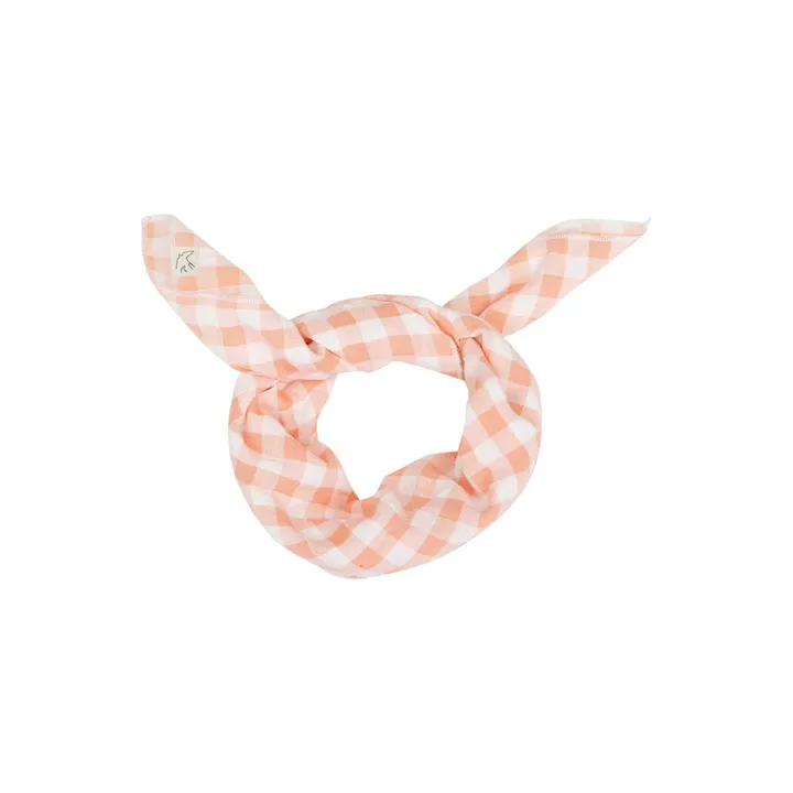 Jenest Foulard Bandana à Carreaux | Rose pêche