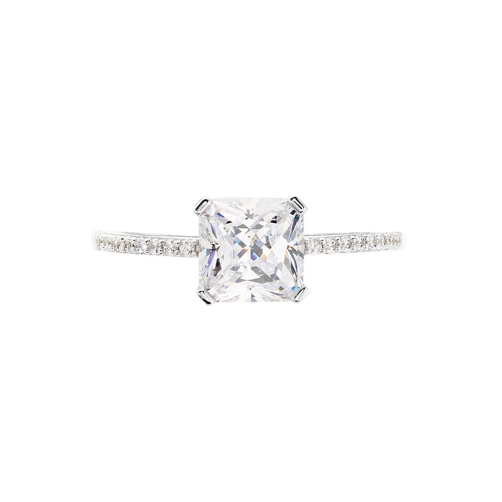 Bague Beline Or Blanc Oxyde De Zirconium
