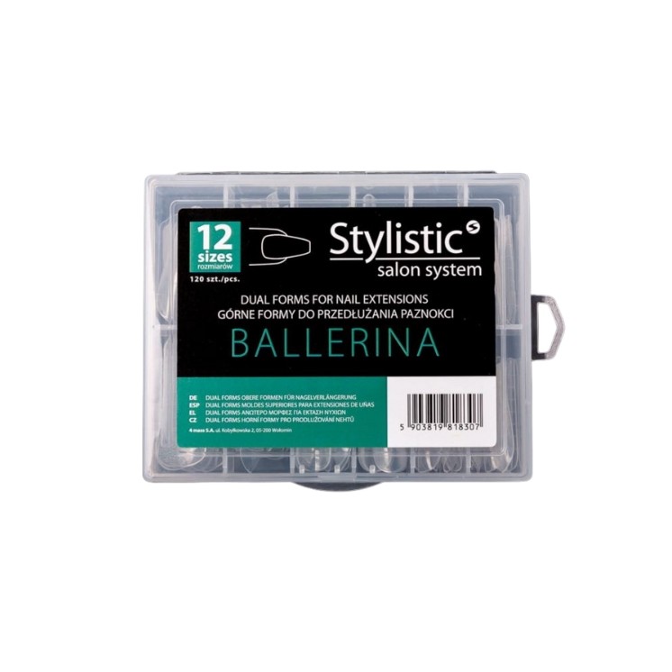 Claresa Stylistic Dual Form Ballerina Nagelverlängerungsformen, 120 Stück
