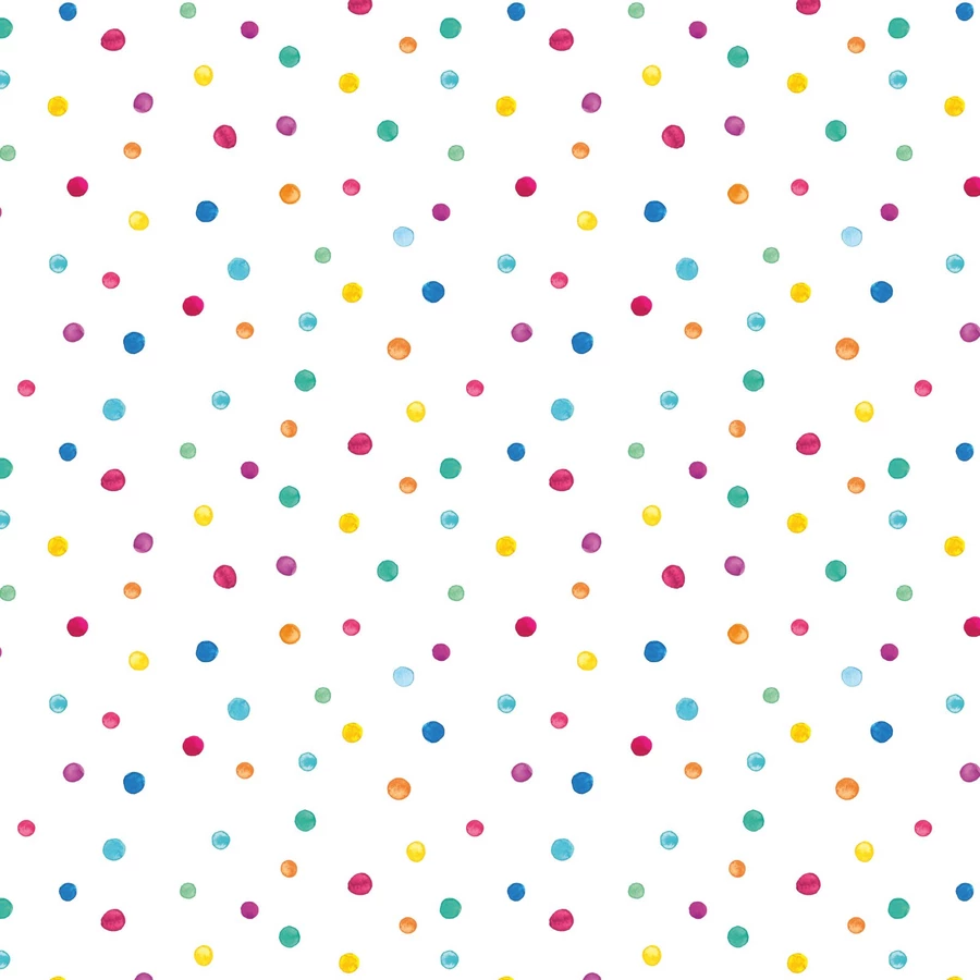 Nikima Geschenkpapier 5 Bögen Punkte Dots bunt  – 1,60€qm Größe: - 84,1 x 59,4 cm bunt