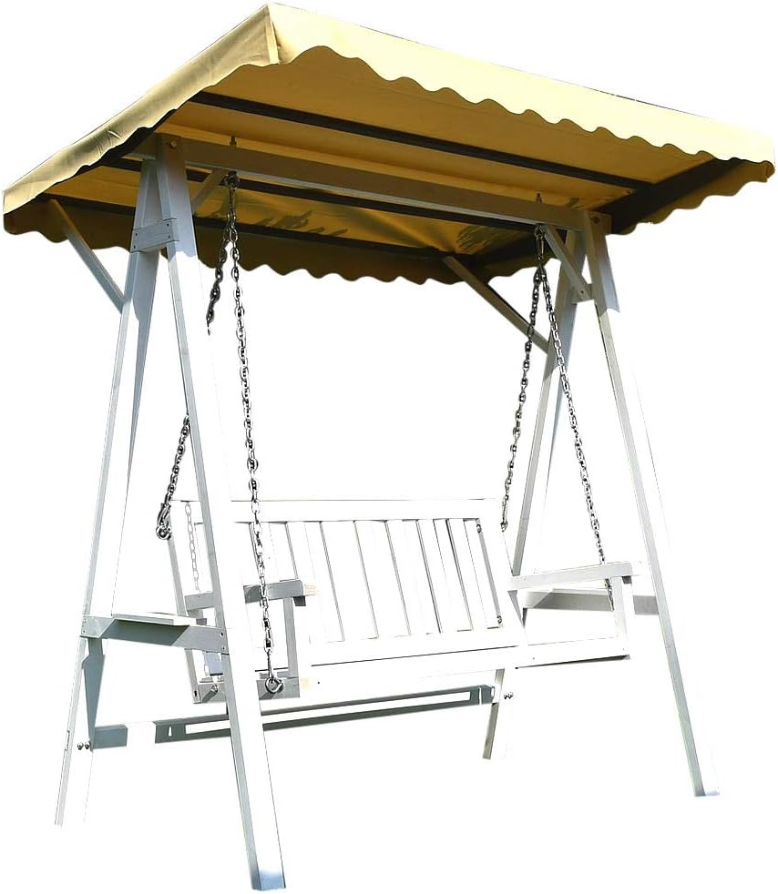 Melko Hollywoodschaukel Holz Schaukel Gartenschaukel 188 x 161 x 88 cm Hängeliege Schaukelsitz
