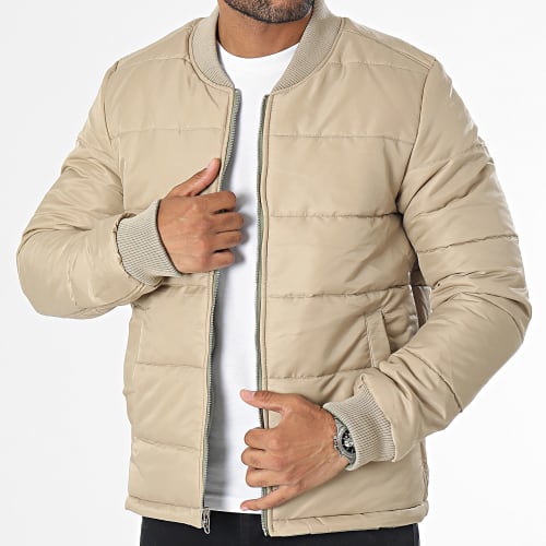 Veste Bomber Réversible Vert Kaki Beige