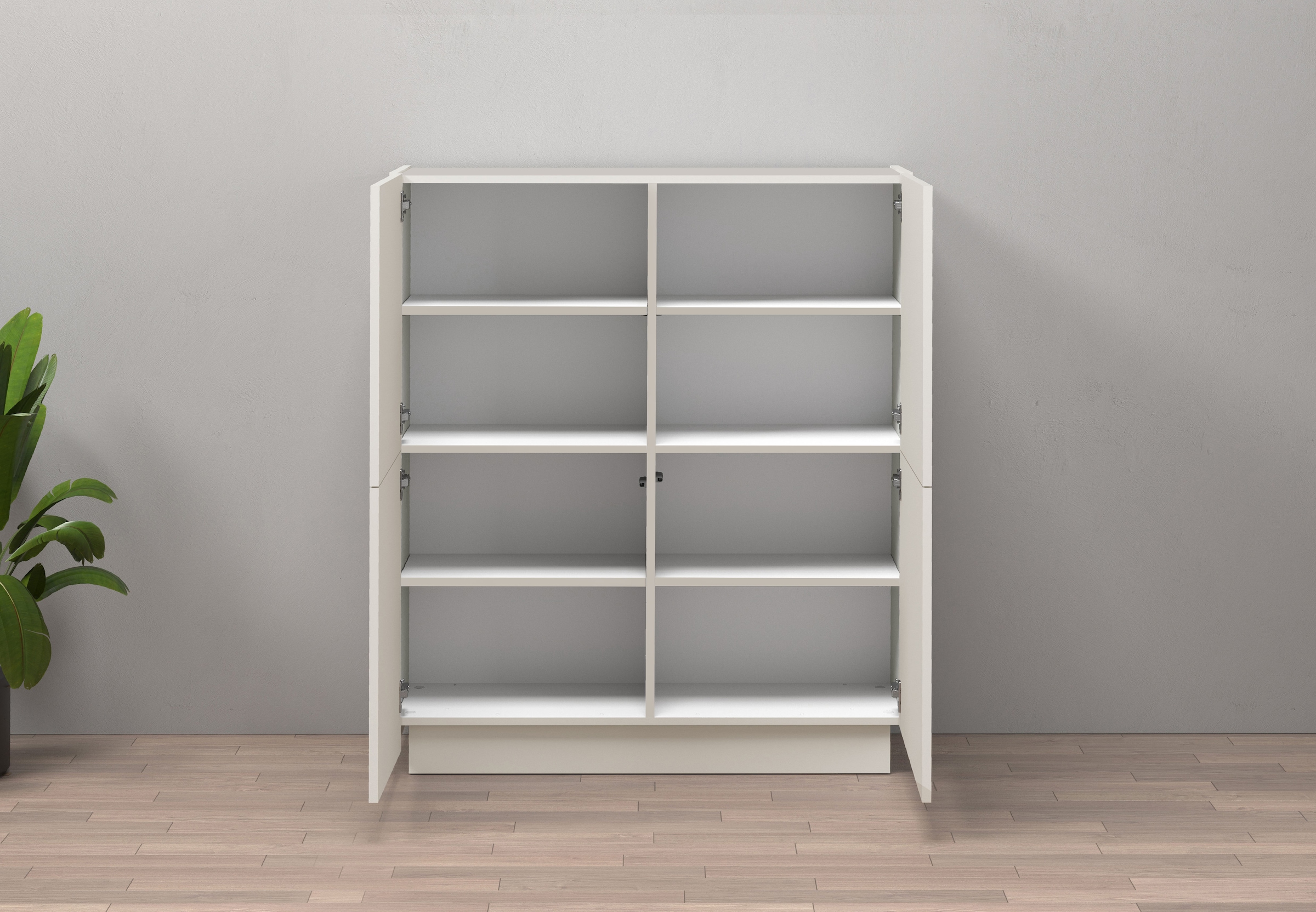 INOSIGN Highboard »VELA, Highboard, Höhe 120 cm,Design mit schrägen Türen« 1 Stk. tlg. Made in Italy, Masse-B/T/H: 100x35x120,hohes Sideboard,Anrichte,Kommode