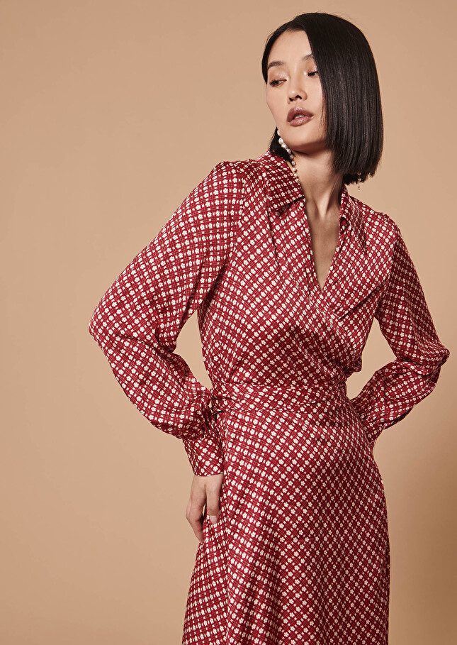 Robe Roselitarouge imprimée fleurs