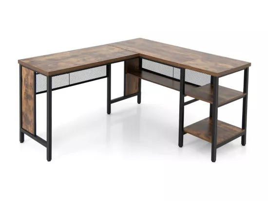 Bureau d’angle en forme marron 150 x 140 x 75 cm 20_0007995