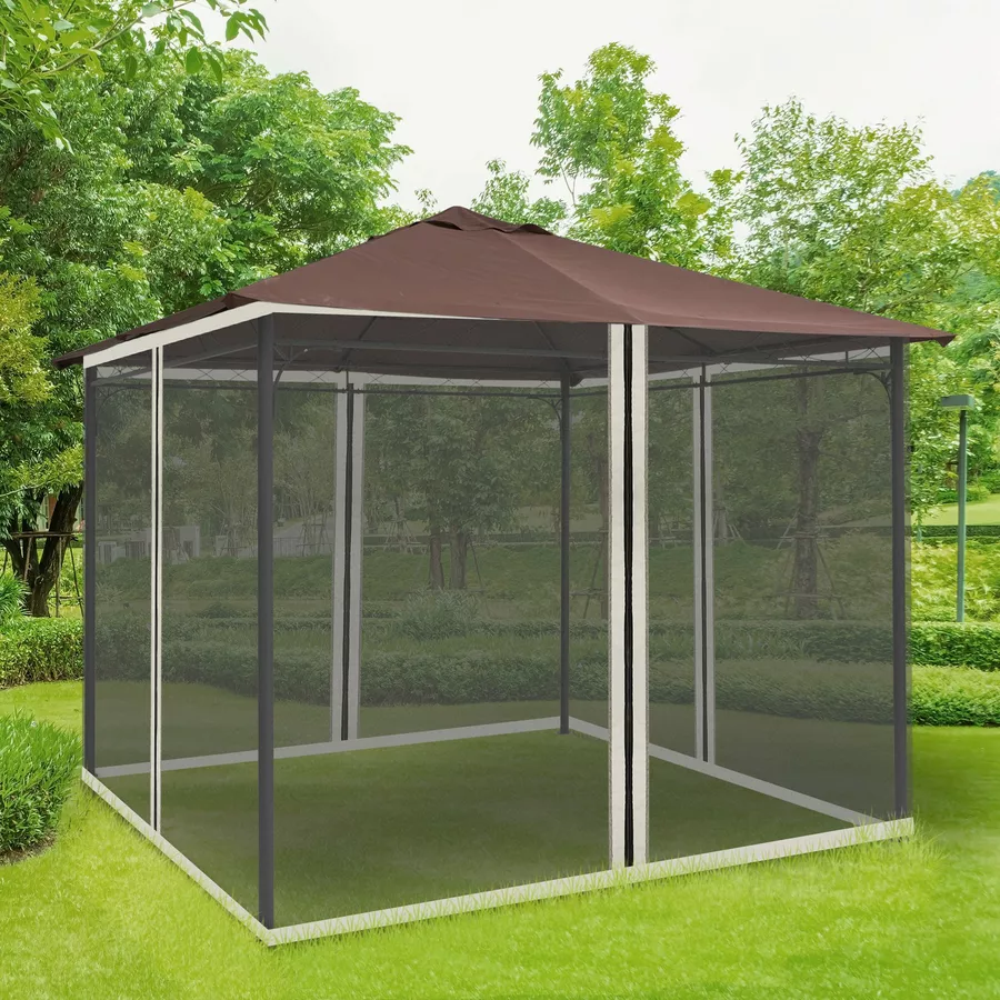 Outsunny Moskitonetz für 3 x 3 Pavillons bunt