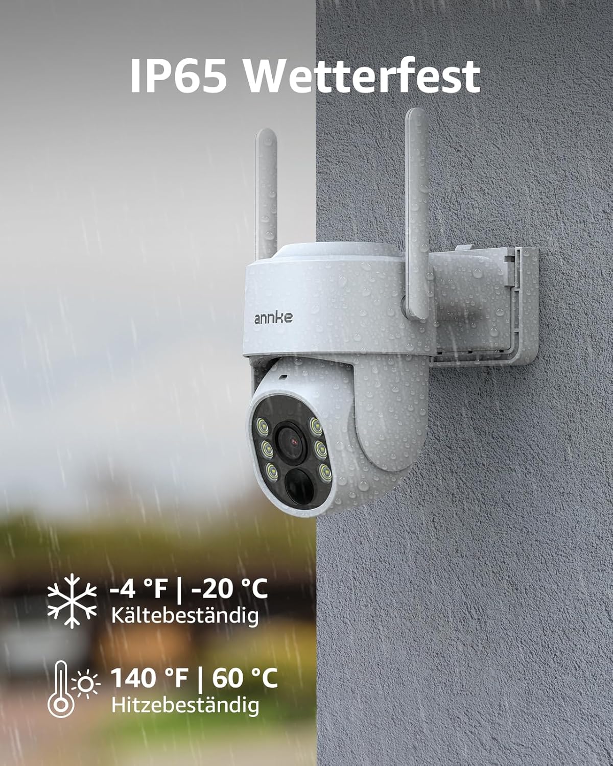 ANNKE 4MP Überwachungskamera Set Aussen WLAN mit 12''Monitor, 10CH 4K Wireless NVR, 2X 4MP PTZ WiFi Kameras mit 2-Wege Audio, Farbe Nachtsicht, Personenerkennung, Spotlight Alarm, 128GB SD Karte