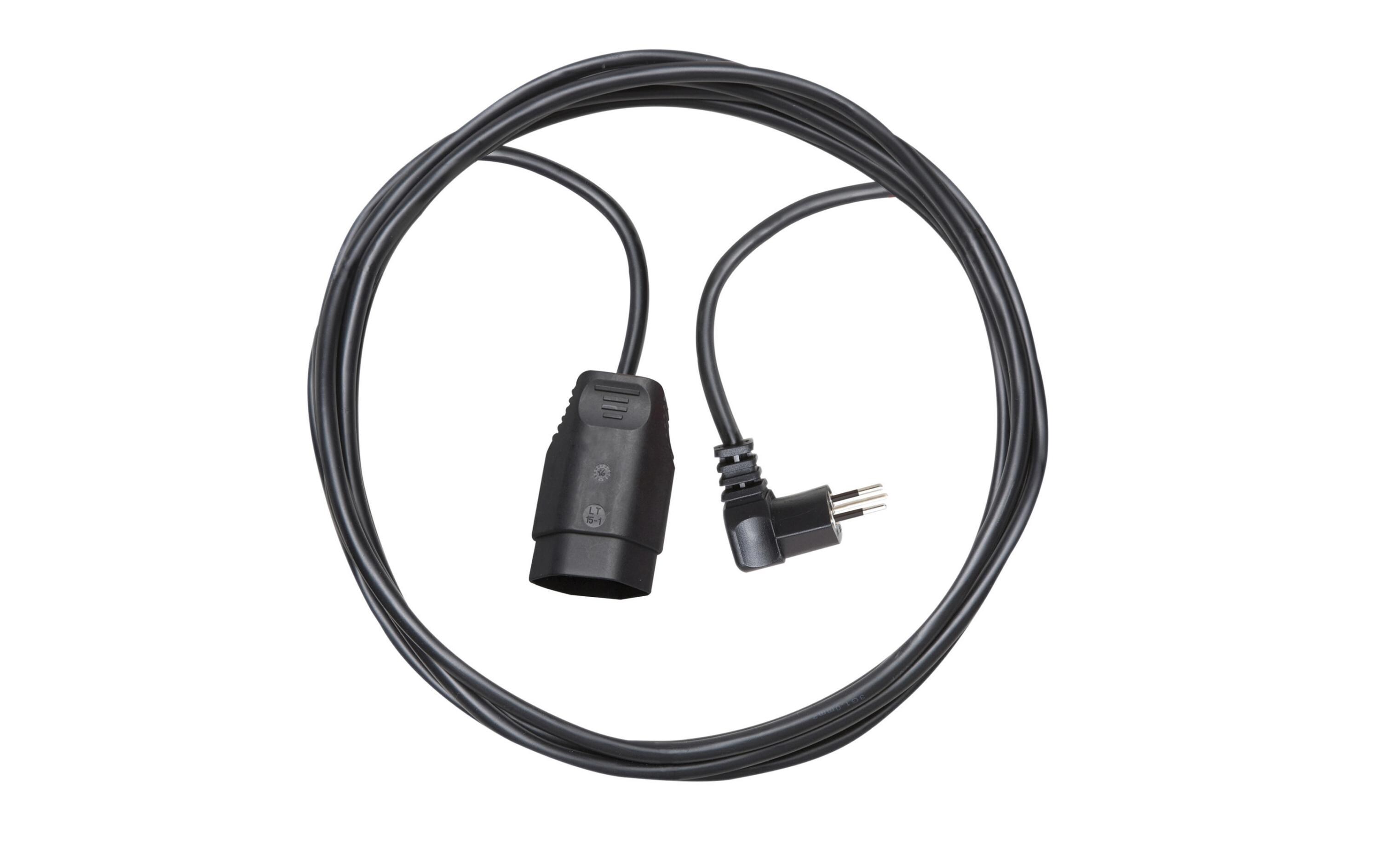 Verlängerungskabel 5 m T13-T12T12-Stecker, T13-Kupplung, 5 m, schwarz