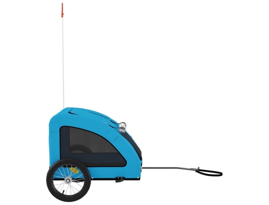 VIDAXL - Remorque de vélo pour chien bleu tissu oxford et fer
