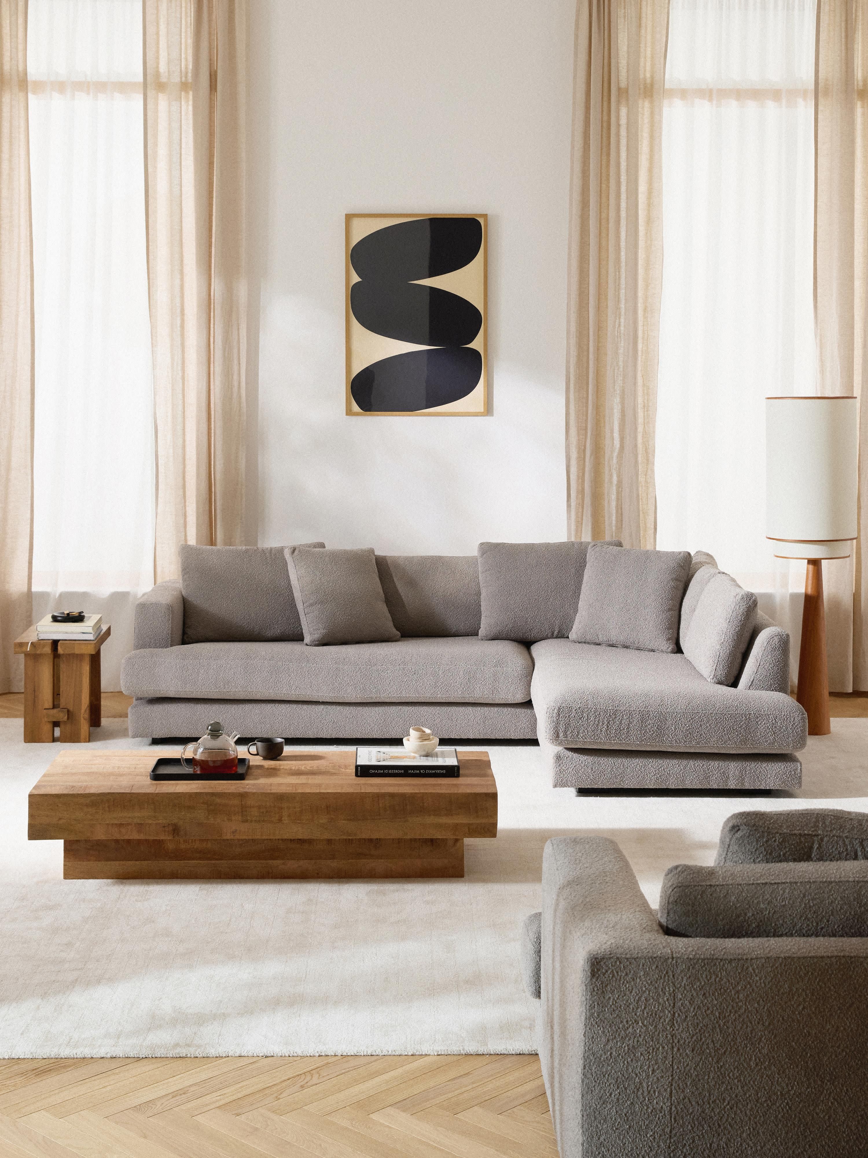 Bouclé hoekbank Tribeca