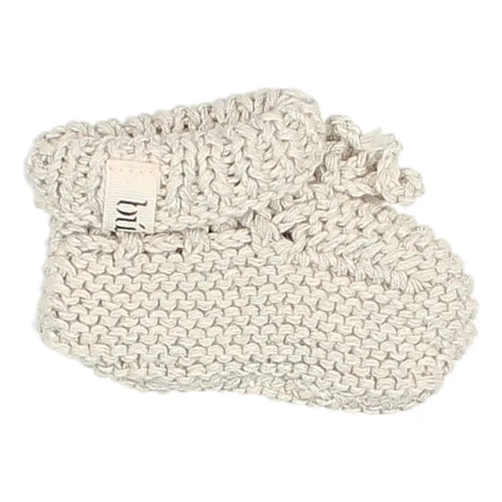 Búho Chaussons Maille Coton Bio | Ecru