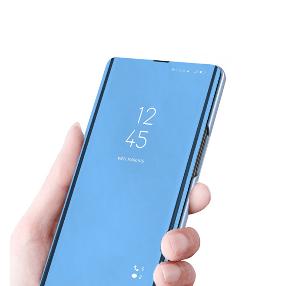 Samsung Galaxy A54 5G Clear View Standing Flip Cover Tasche - Silber