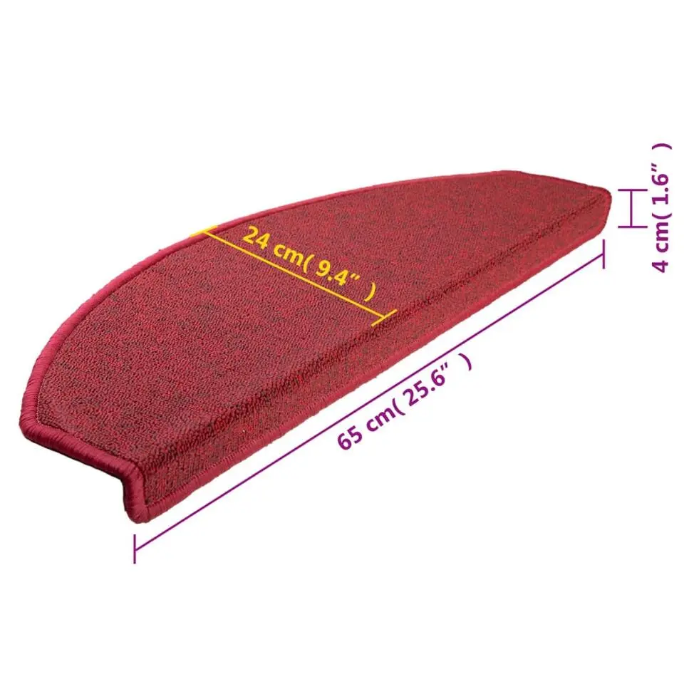 vidaXL - Trapmat - Rood - Polypropyleen