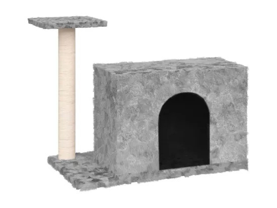 Arbre à chat avec griffoir en sisal Gris clair 51 cm
